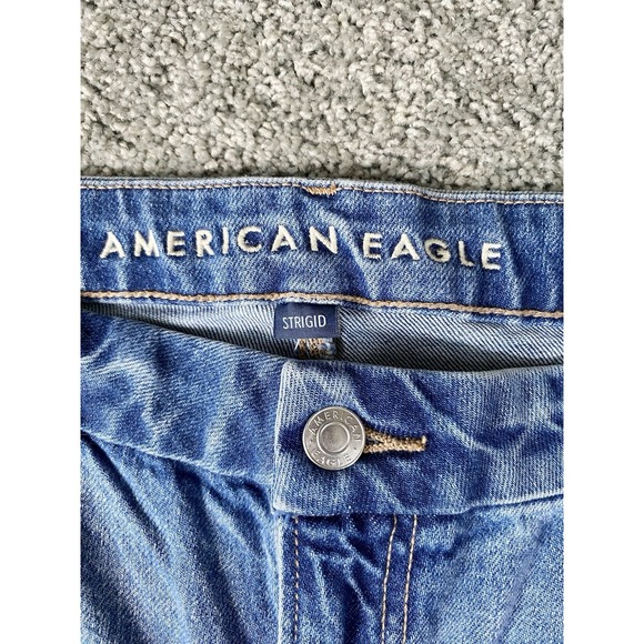 American Eagle NWT Curvy Stovepipe High Rise Baggy Strigid Jeans Womens 16 Long - Picture 5 of 13